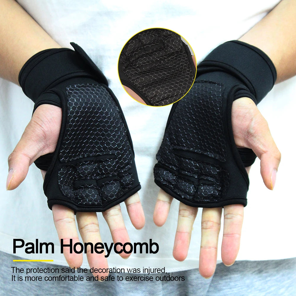 🧤 Fitness Gym Gloves for Men & Women – Anti-Slip Weightlifting & Training Gloves with Wrist Support