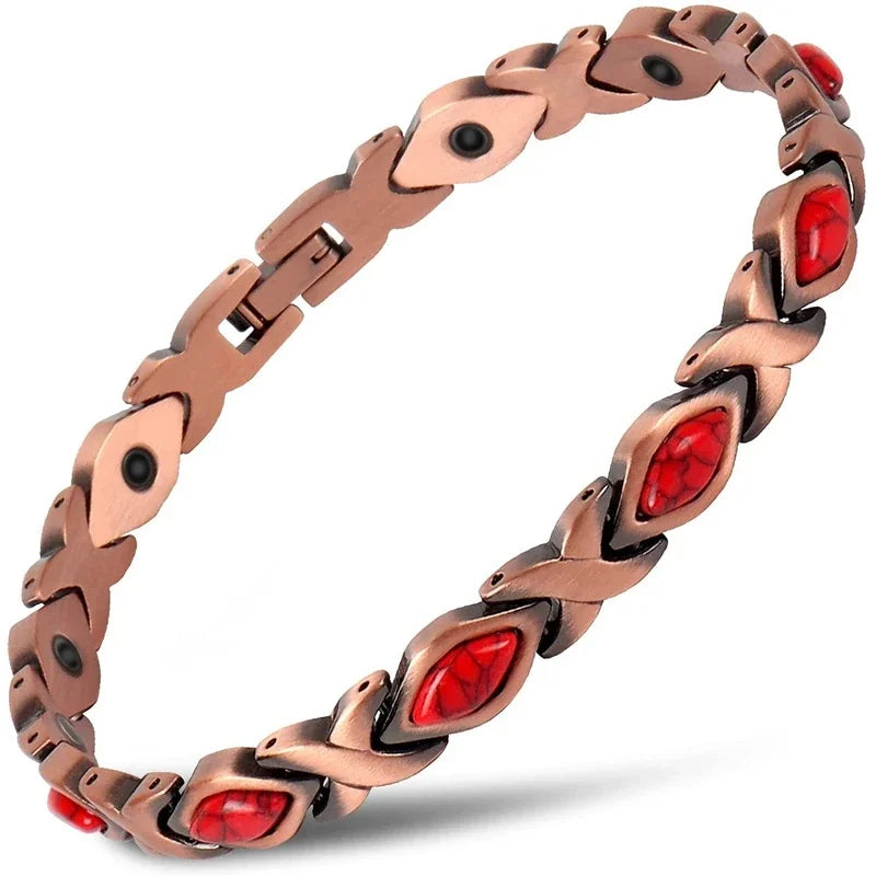 Men’s Pure Copper Magnetic Bracelet – Germanium Therapy Link Chain Arthritis Relief