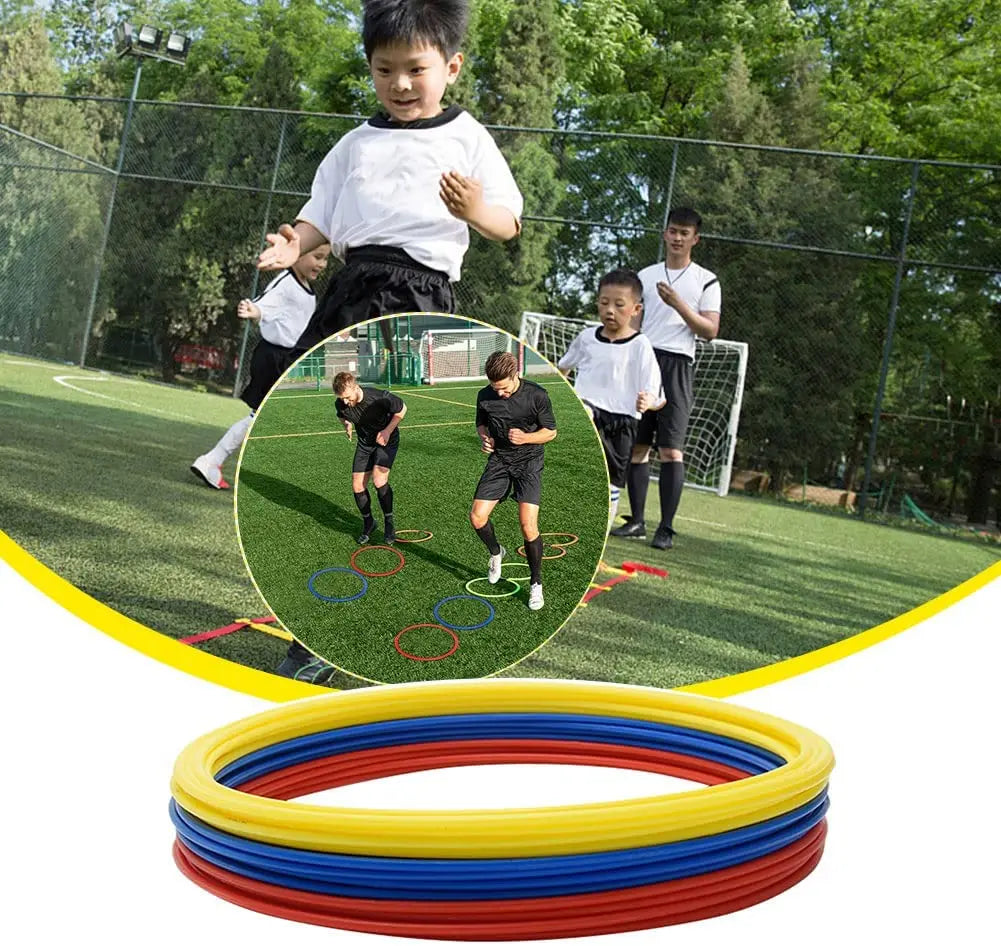 5/12PCS Agility Training Rings – Football Soccer Speed Ladder Sport Equipment