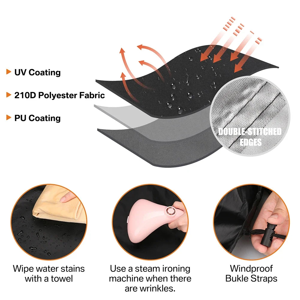 Waterproof Garden Furniture Cover – Heavy Duty Windproof 600D Oxford