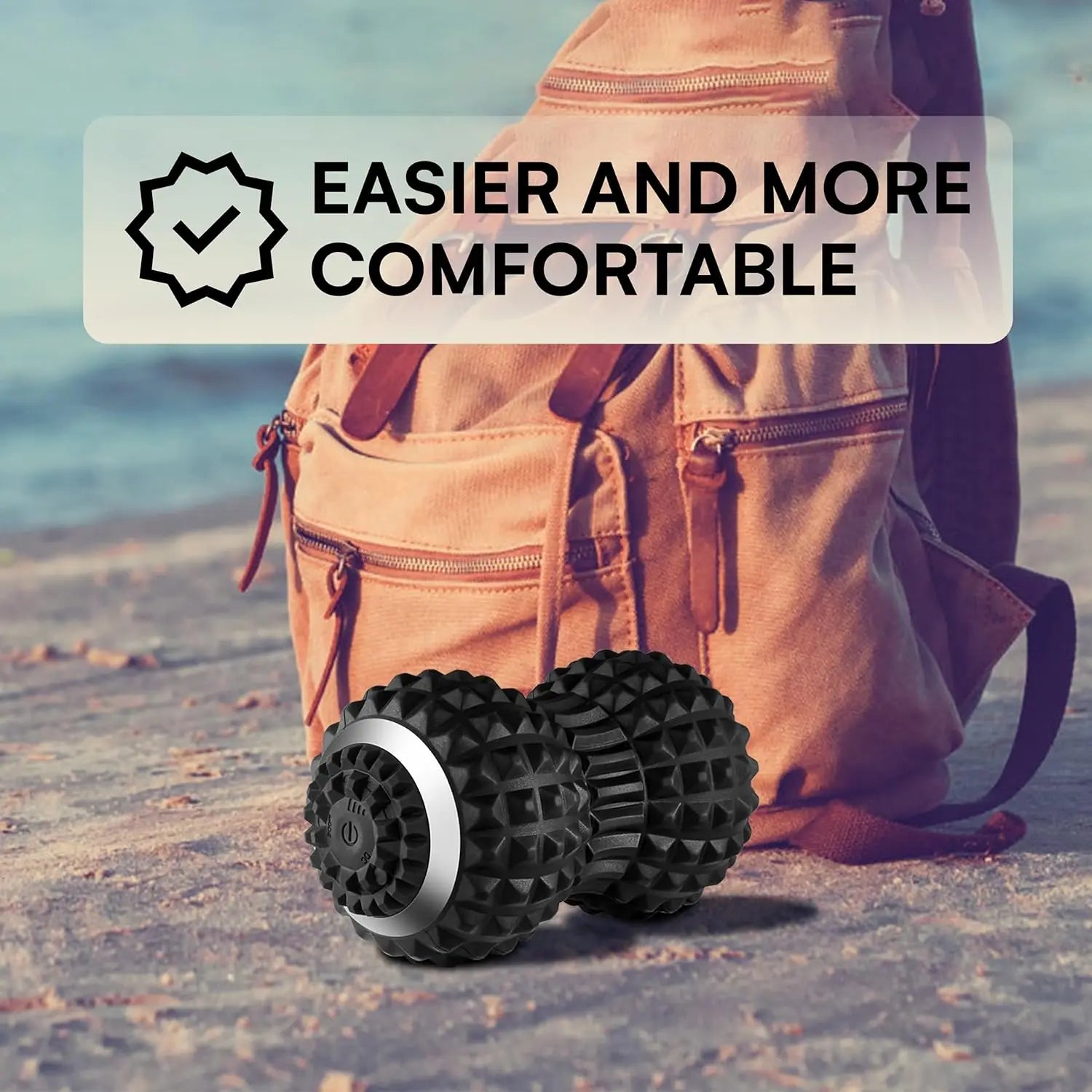 Vibrating Peanut Massage Ball – 4-Speed Electric USB Foam Roller Ball