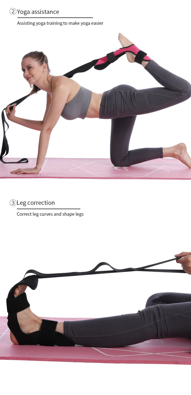 🧘 Yoga Leg Stretcher Strap – Flexibility Trainer for Legs, Rehab, and Plantar Fasciitis Relief