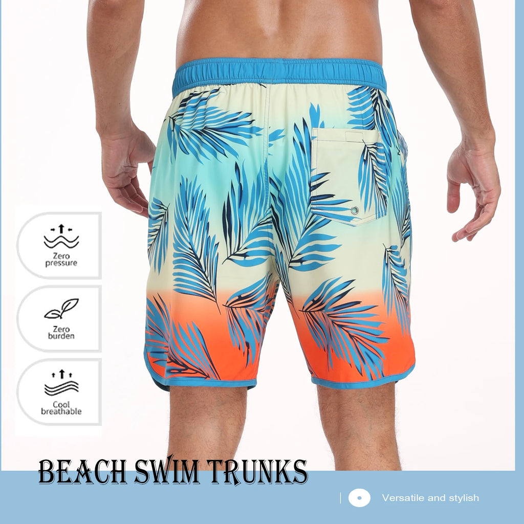 🌴 Men’s Printed Beach Shorts – Vacation Style