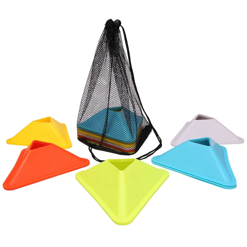 20/40PCS Triangle Soccer Cones – Agility Training Markers for Football & Sports Drills