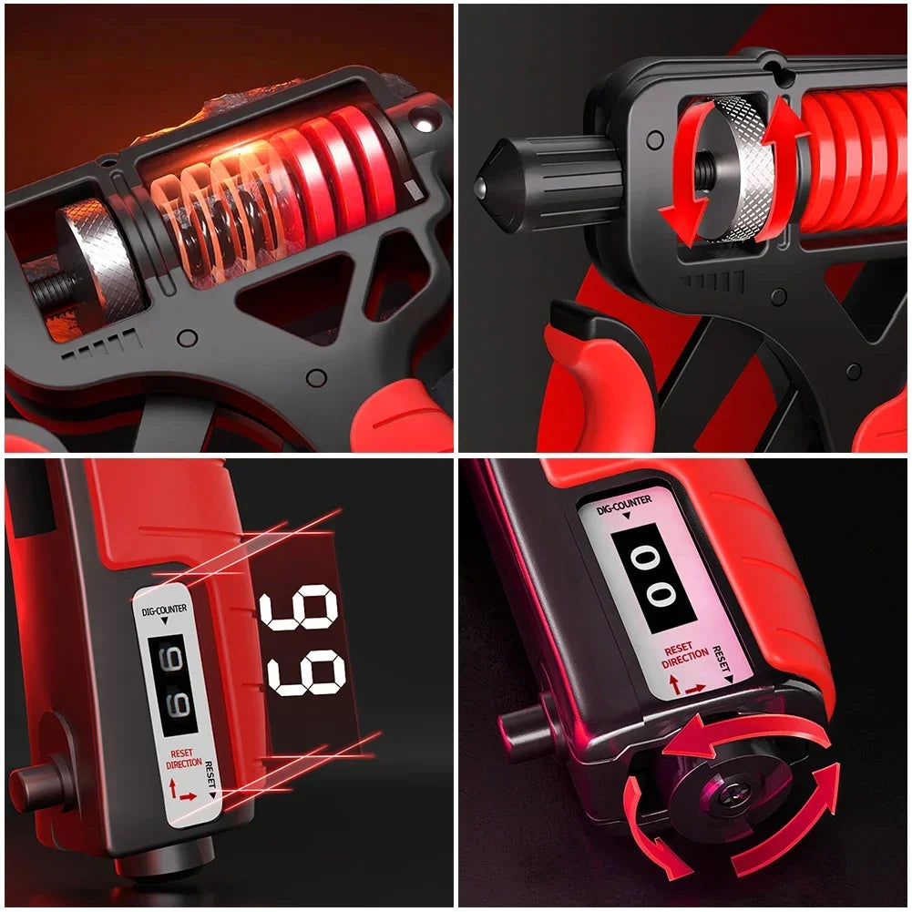 Adjustable Hand Grip Strengthener 5–165kg / 5–100kg Forearm Trainer