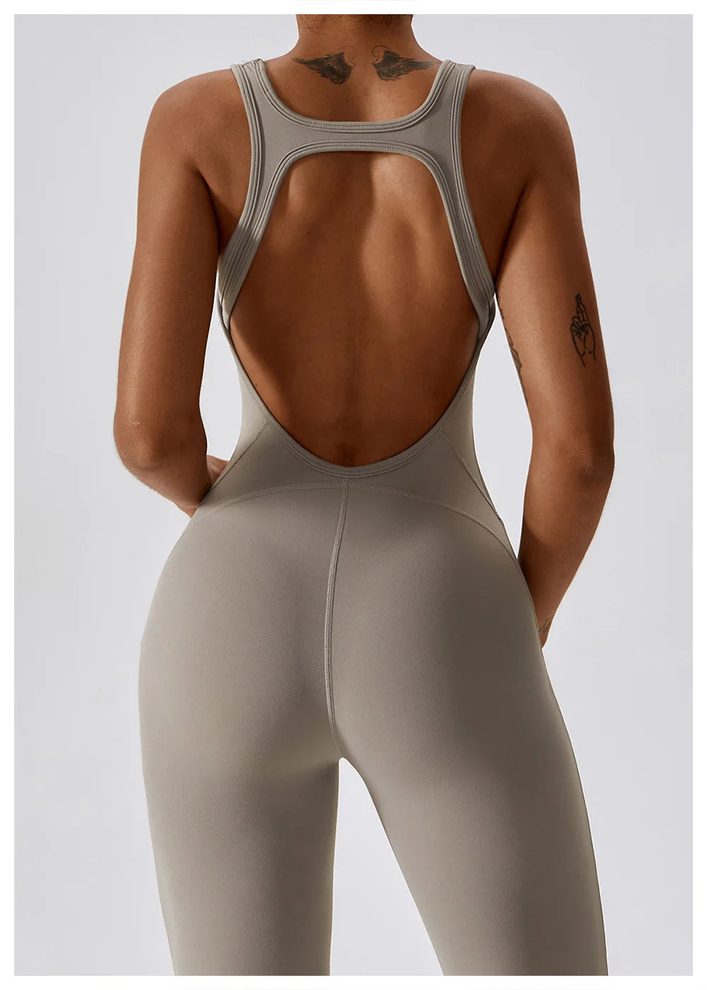 🧘 One-Piece Yoga Jumpsuit – Women’s Butt-Lifting Fitness Bodysuit