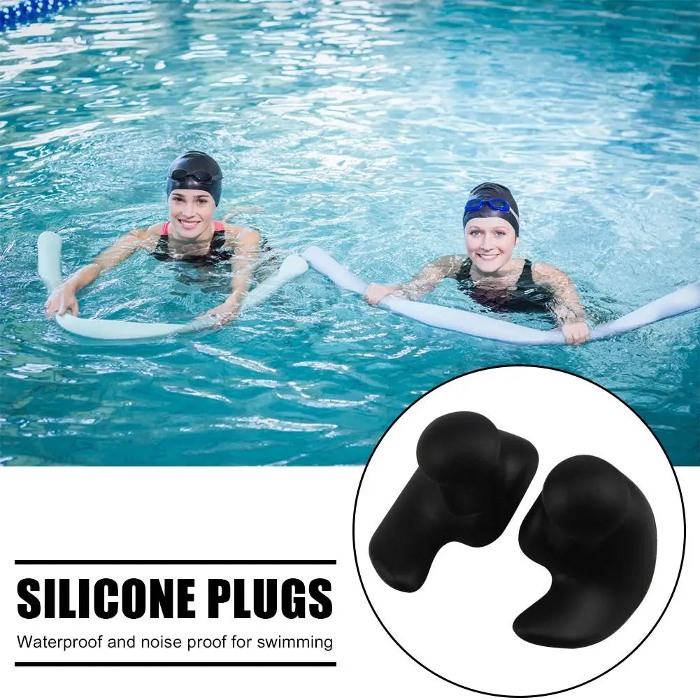 🧏 1 Pair Waterproof Earplugs – Soft Silicone Swimming Accessory