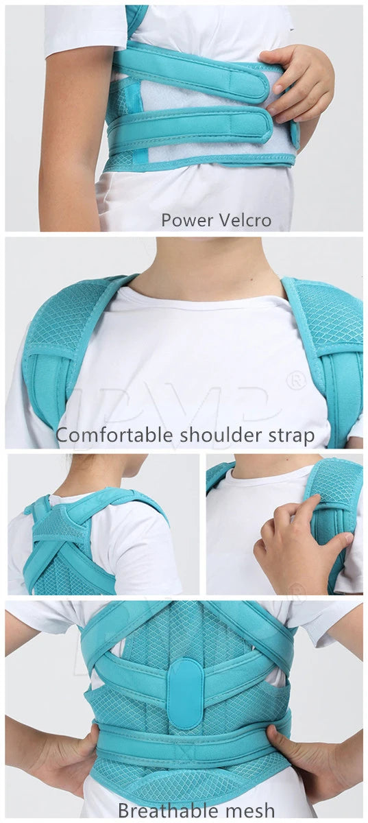 Posture Corrector Belt – Adjustable Shoulder & Waist Support for Adults & Kids