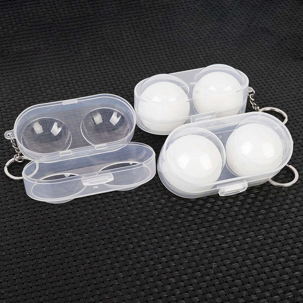 1–5pcs Ping Pong Ball Box – Hard Plastic Storage Case with Keychain