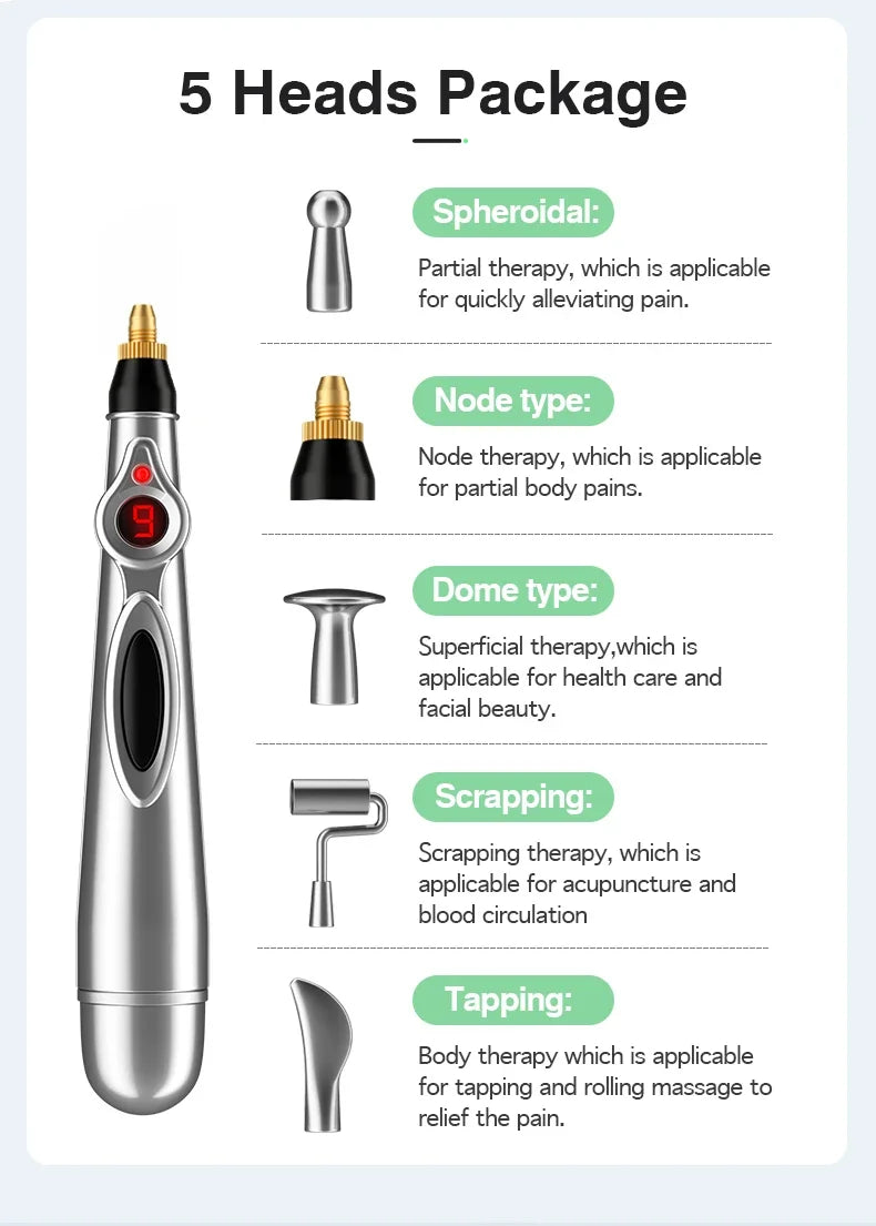 ⚡ Electric Acupuncture Massage Pen – Meridian Energy Laser Pen for Body Pain Relief