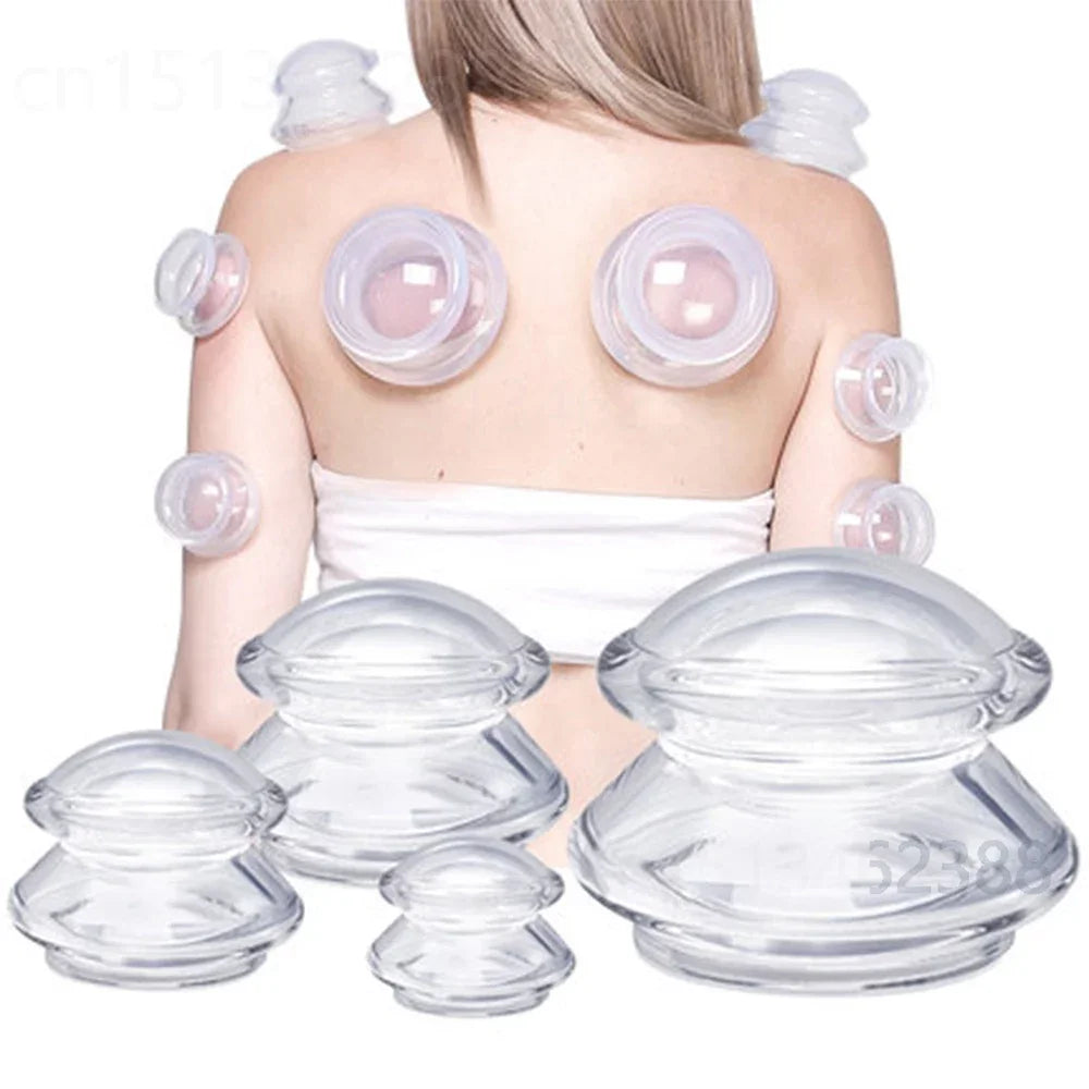 Silicone Vacuum Cupping Set – Anti-Cellulite Massage Gua Sha Cups for Body