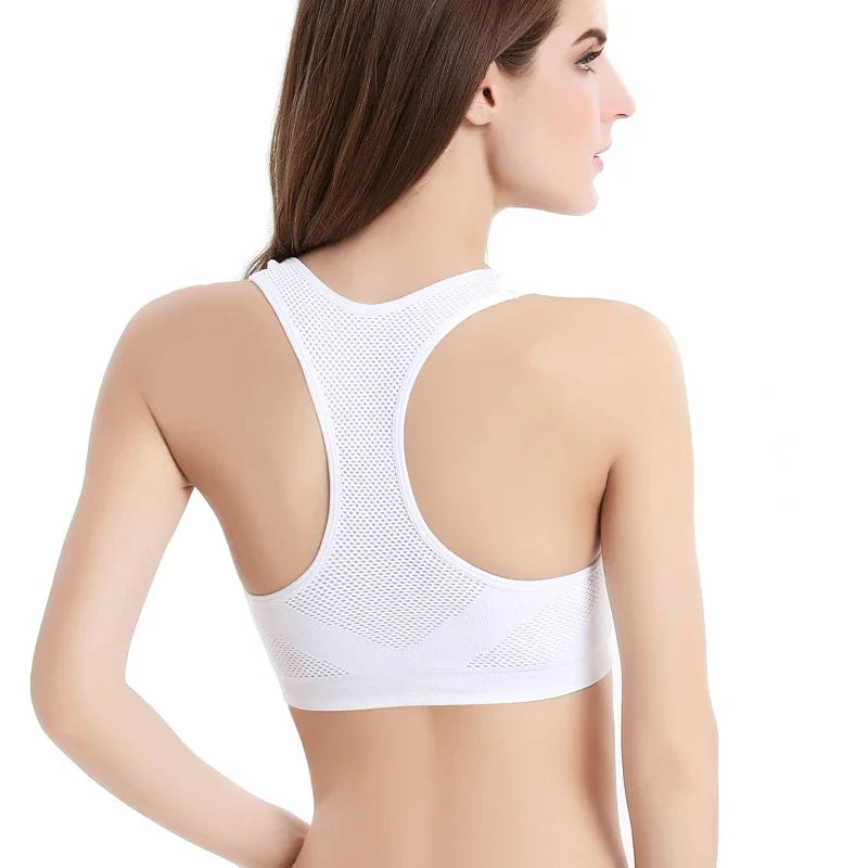 💪 Seamless Sports Bra – Shockproof, Breathable, Double-Layer Fit