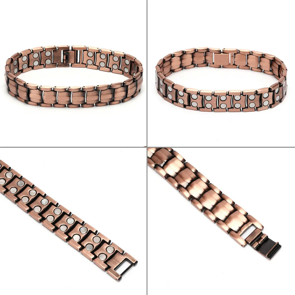🔴 Red Copper Magnetic Bracelet – Dual Magnet Pain Relief Therapy Jewellery