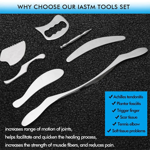 1/4/7pcs Gua Sha Massage Tools – Stainless Steel IASTM Muscle Scraper Set