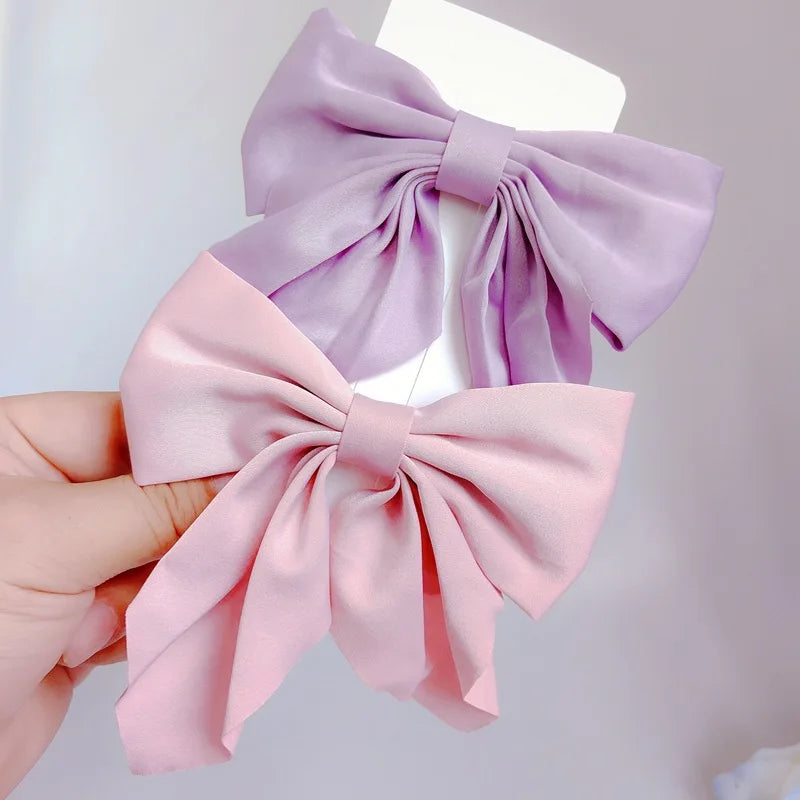 Satin Bow Hair Clips – Cute Butterfly Style Hairpins for Girls & Women, Elegant Hair Accessories