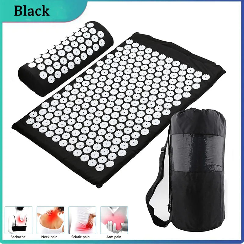 65x40cm Acupressure Mat & Pillow Set – Massage Cushion for Back, Neck & Stress Relief
