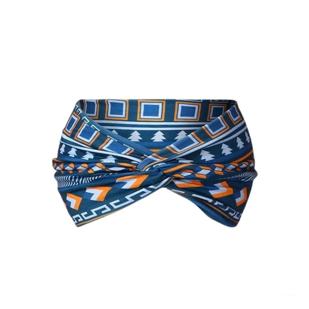 🧘‍♀️ Bohemian Yoga Headband – Wide High Strength African Style Wrap