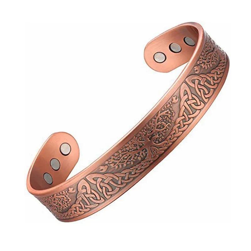 Men’s Pure Copper Magnetic Bracelet – Germanium Therapy Link Chain Arthritis Relief