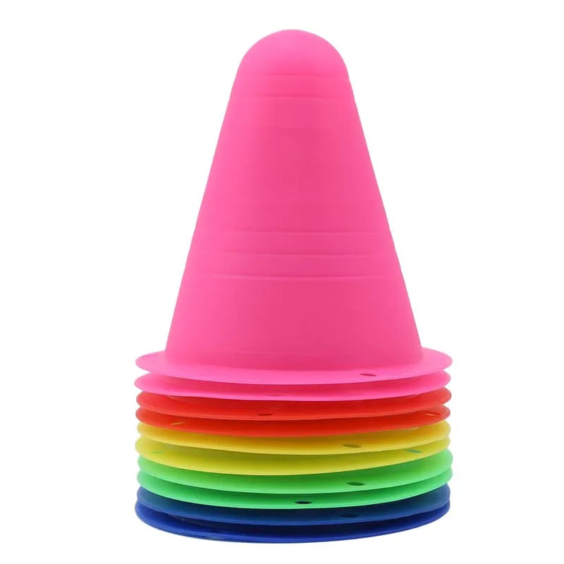 🚧 10PCS Skate Marker Cones – Soft Obstacle Cones for Rollerskates Football & Soccer
