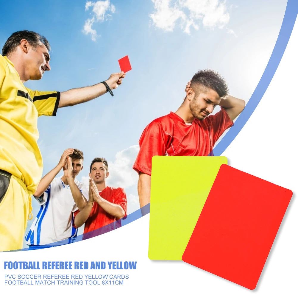 🟥🟨 2/10pcs PVC Referee Red Yellow Cards – Soccer Match Warning Tools