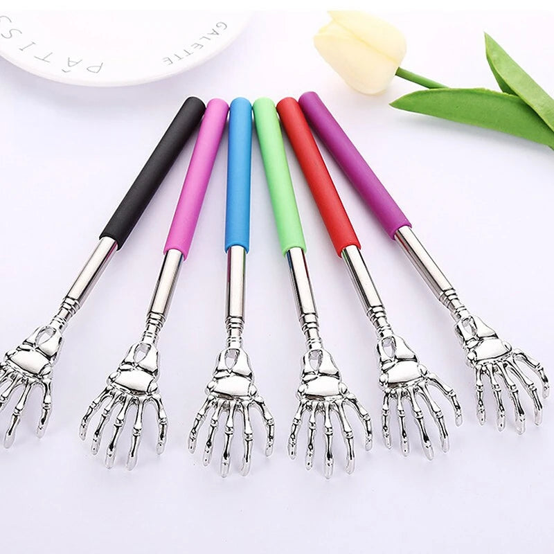 Telescopic Stainless Steel Back Scratcher – Extendable Claw Massage Tool