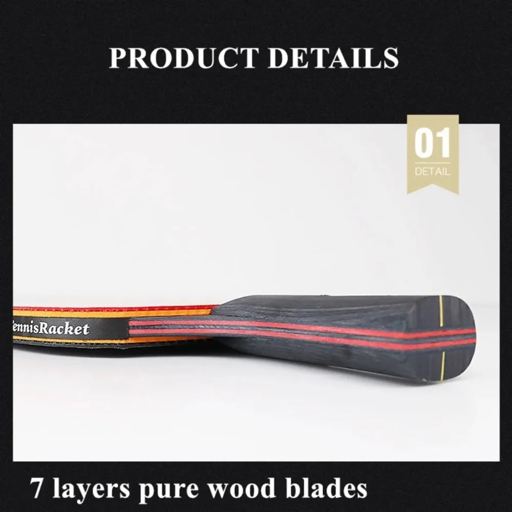 5/6 Star Professional Ping Pong Racket Set – 2 Bats + Bag
