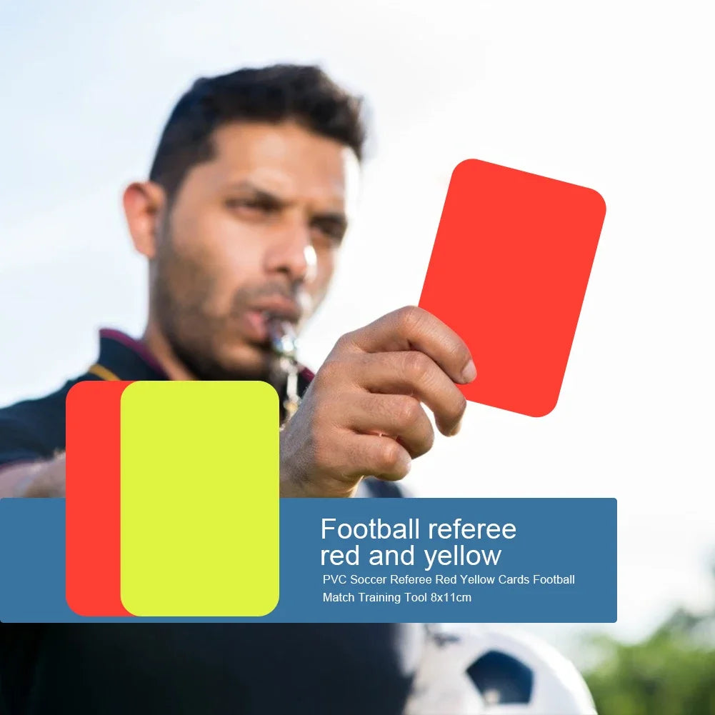 🟥🟨 2/10pcs PVC Referee Red Yellow Cards – Soccer Match Warning Tools