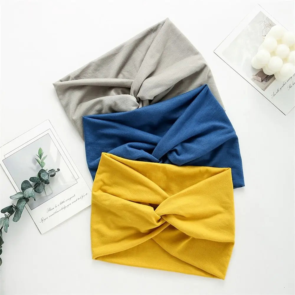 Colorful Wide Workout Headbands – Extra Large Boho Turban Wraps