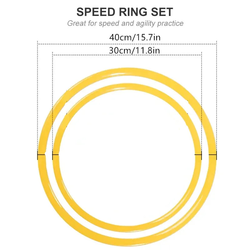 5/12PCS Agility Training Rings – Football Soccer Speed Ladder Sport Equipment