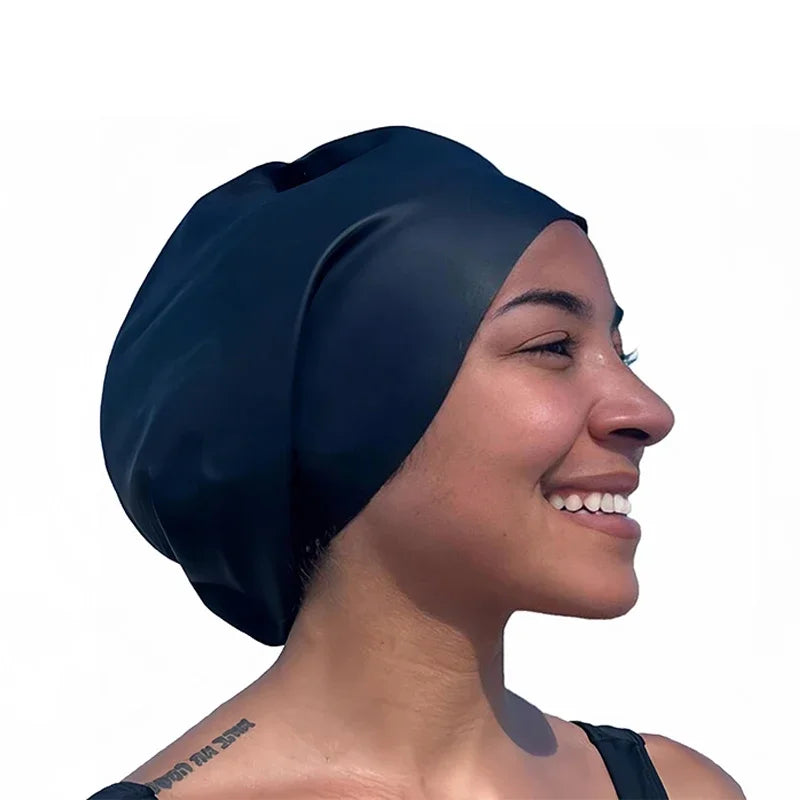 💦 Large Waterproof Silicone Swim Cap