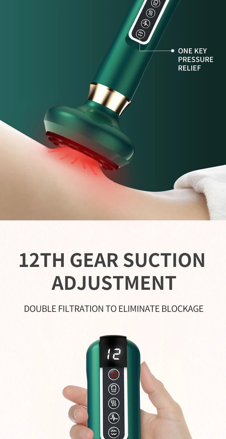 Tricolor Electric Gua Sha Massager – Anti-Cellulite Vacuum Therapy Cup