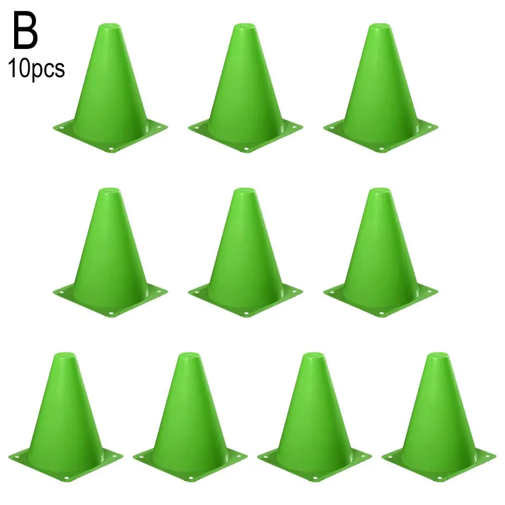 10PCS Soccer Training Marker Cones – Lightweight Football Practice Drill Cups