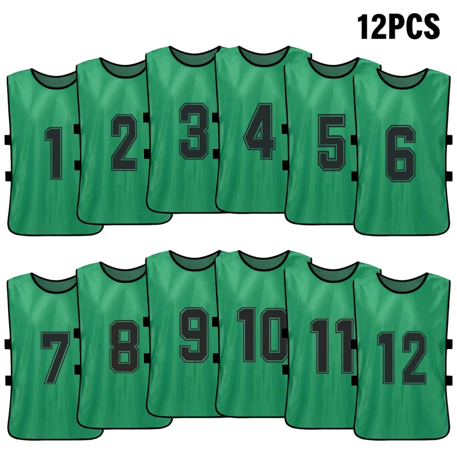 6/12PCS Kids Soccer Pinnies – Quick Dry Youth Sports Jerseys