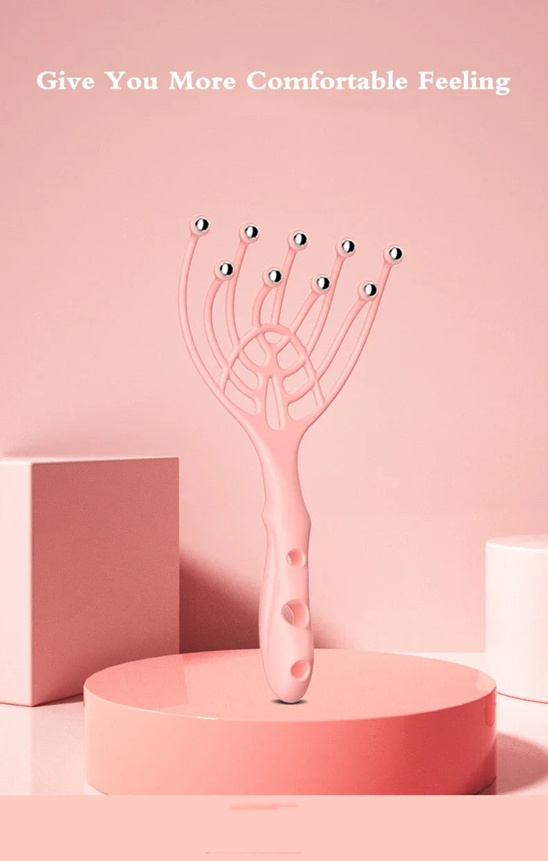 Multi-Function Scalp Massager Tool Head, Body, & Stress Relief Brush for Hair & Relaxation