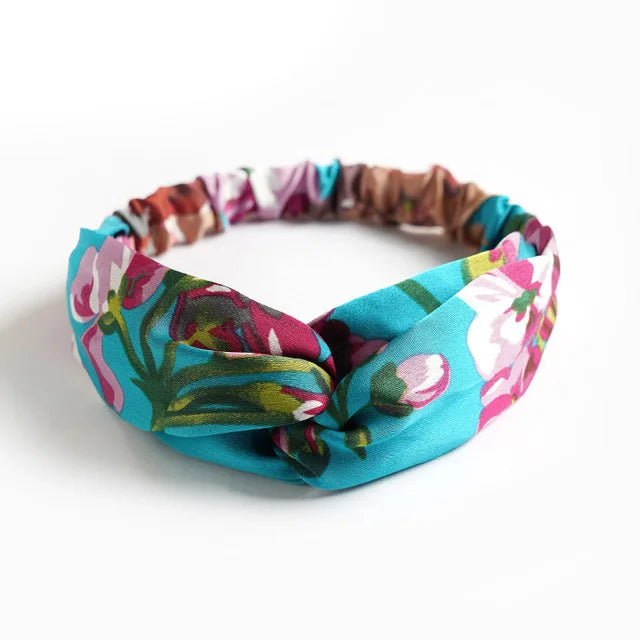 💫 Boho Soft Vintage Headbands – Cross Knot Elastic Hair Turban