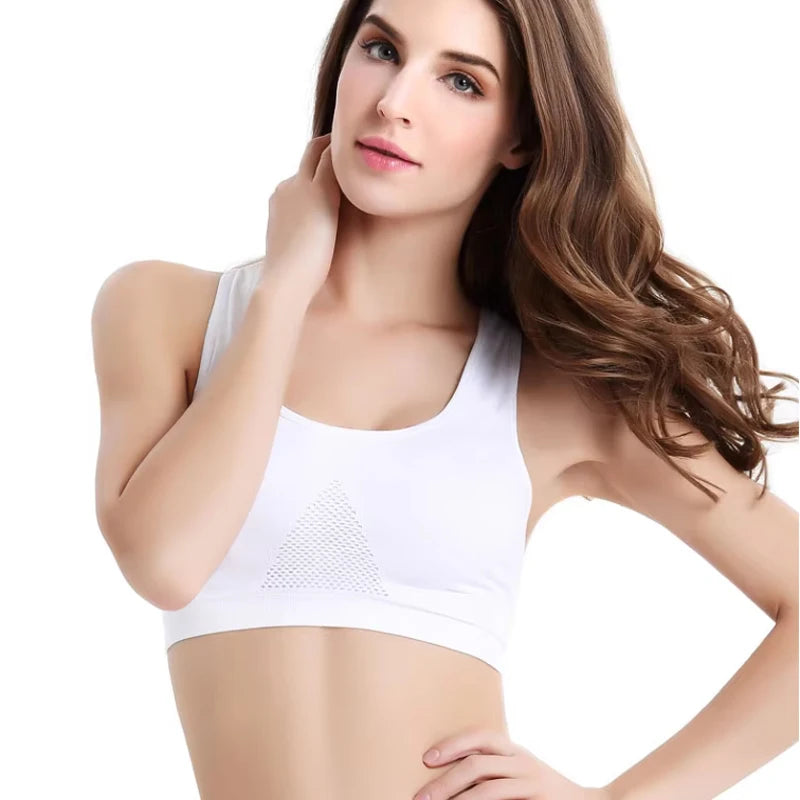 💪 Seamless Sports Bra – Shockproof, Breathable, Double-Layer Fit