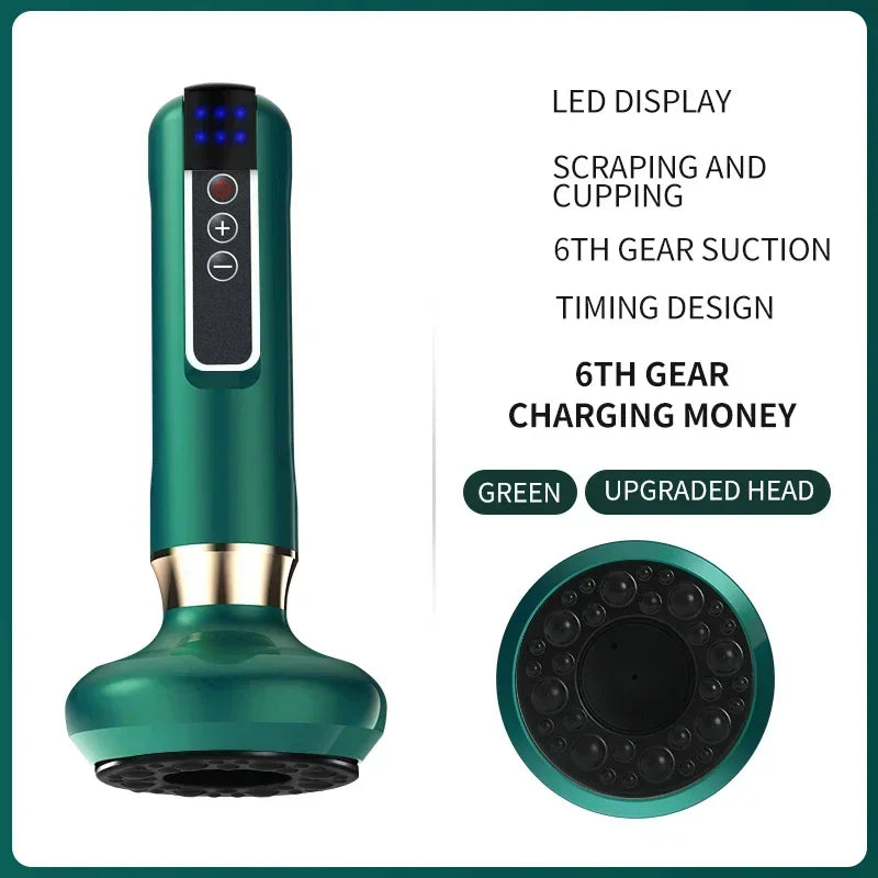 Tricolor Electric Gua Sha Massager – Anti-Cellulite Vacuum Therapy Cup