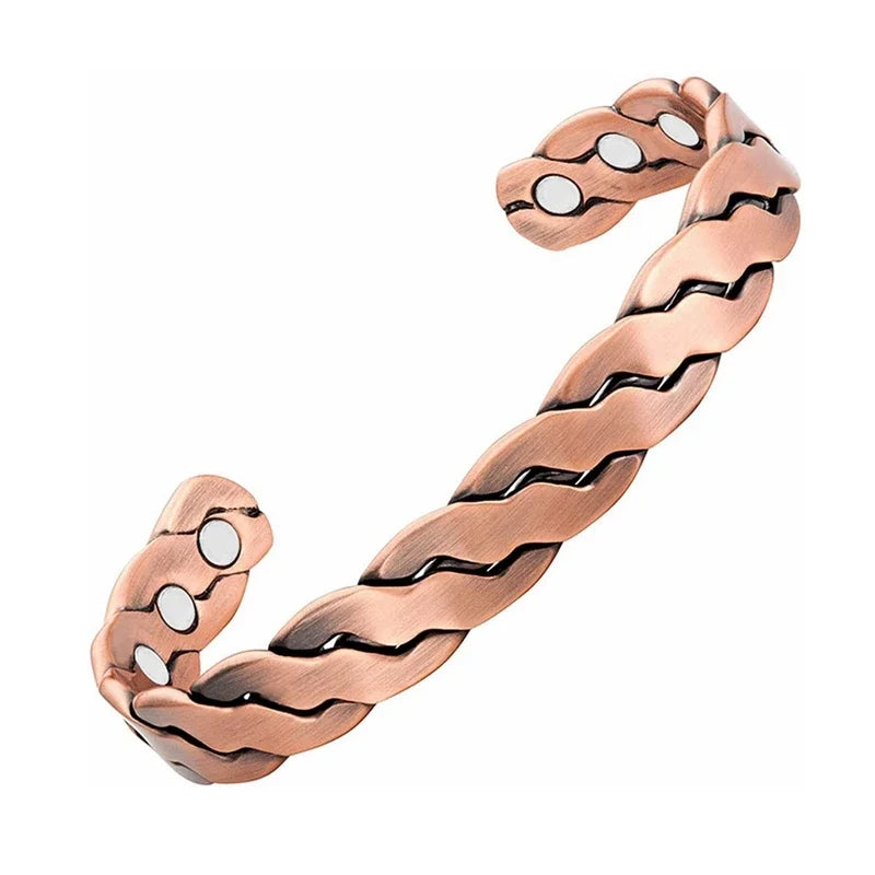 Men’s Pure Copper Magnetic Bracelet – Germanium Therapy Link Chain Arthritis Relief