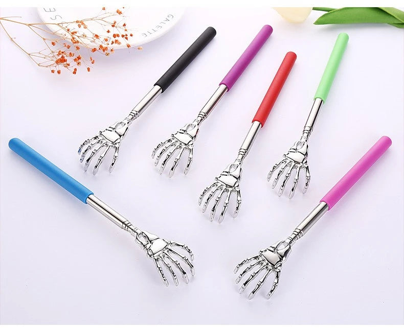 Telescopic Stainless Steel Back Scratcher – Extendable Claw Massage Tool