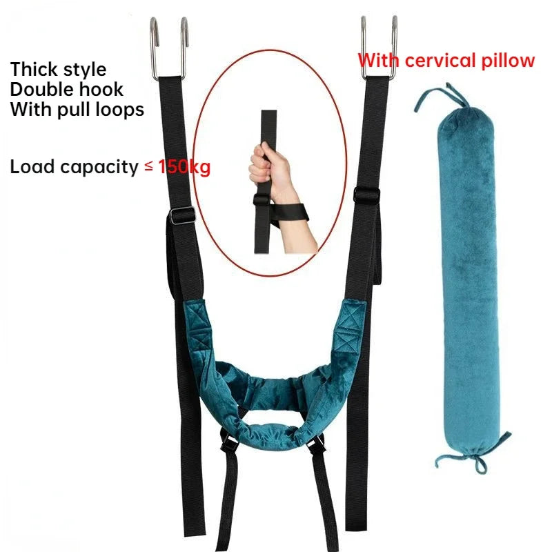 Adjustable Cervical Neck Traction Belt – Spine Stretcher Sling for Neck Pain Relief & Posture Alignment
