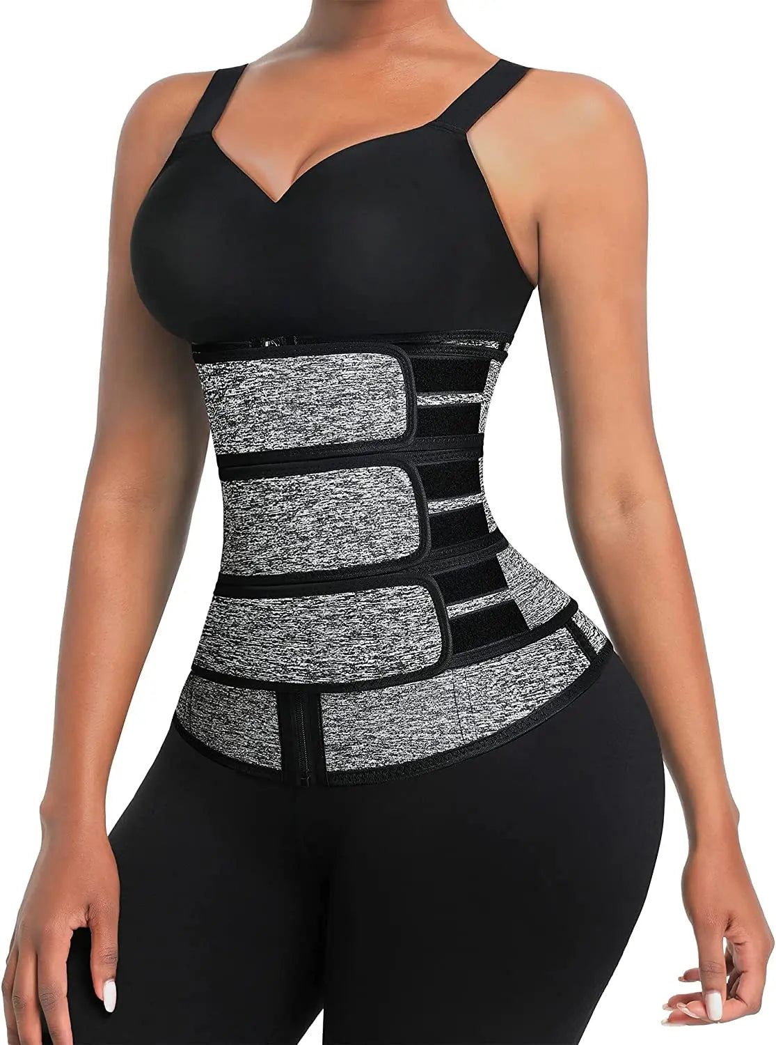 💪 3-Strap Waist Trainer Cincher – Women’s Slimming Sweat Belt for Workouts