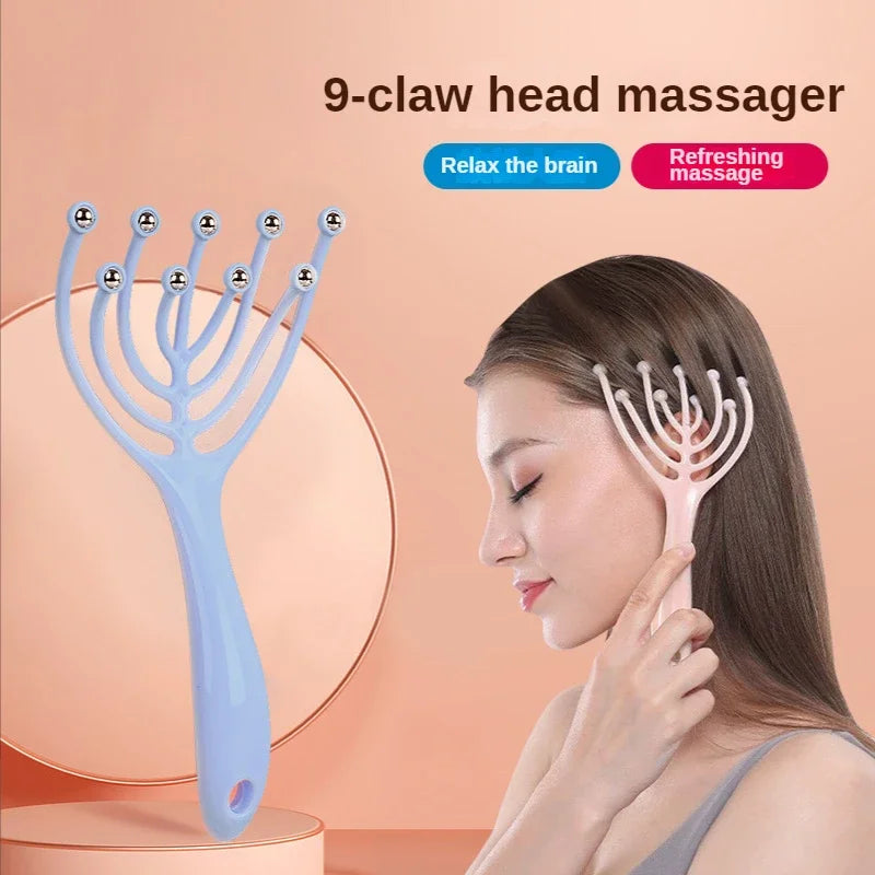 Multi-Function Scalp Massager Tool Head, Body, & Stress Relief Brush for Hair & Relaxation