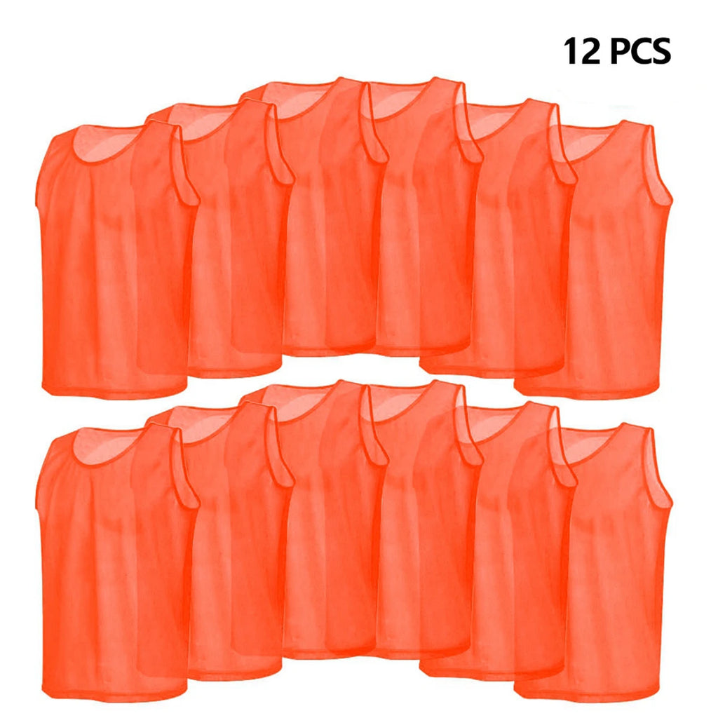 12PCS Kids Basketball Jerseys – Quick Dry Youth Soccer Training Pinnies Set