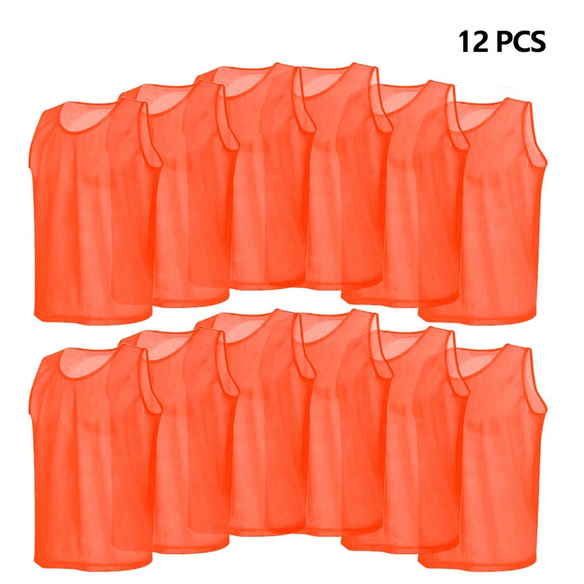 12PCS Kids Basketball Jerseys – Quick Dry Youth Soccer Training Pinnies Set