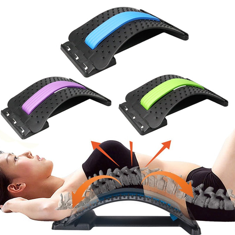 Back Stretcher & Massager – Multi-Level Lumbar Spine Pain Relief Support Tool