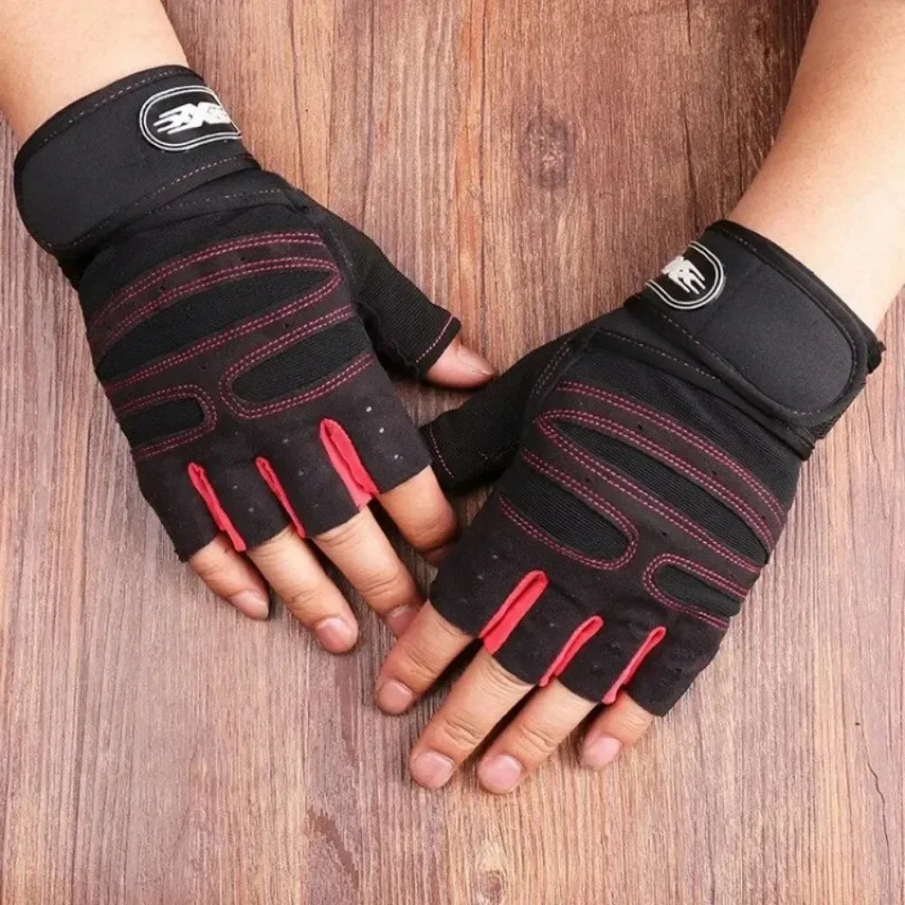 Outdoor Sport Gloves – Long Fingerless Gym & Cycling Gloves with Wrist Guard Support