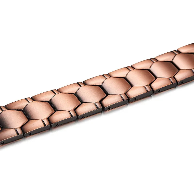 Men’s Pure Copper Magnetic Bracelet – Germanium Therapy Link Chain Arthritis Relief