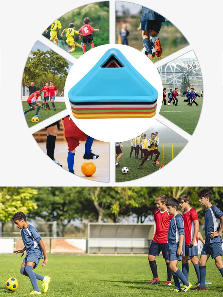 20/40PCS Triangle Soccer Cones – Agility Training Markers for Football & Sports Drills