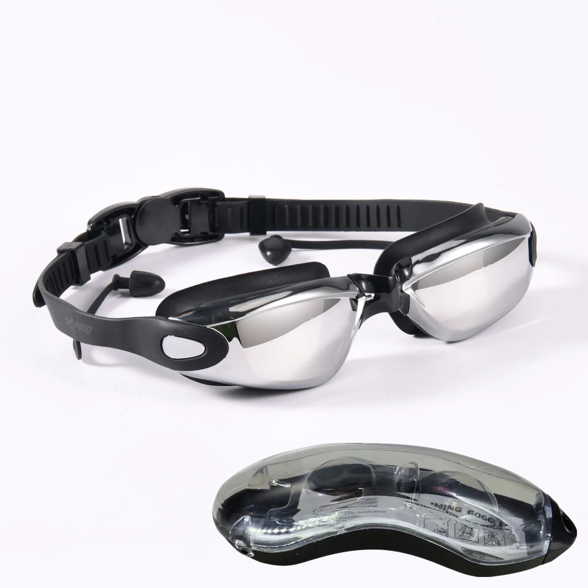 🥇 ARENA Pro Swim Goggles with Earplugs