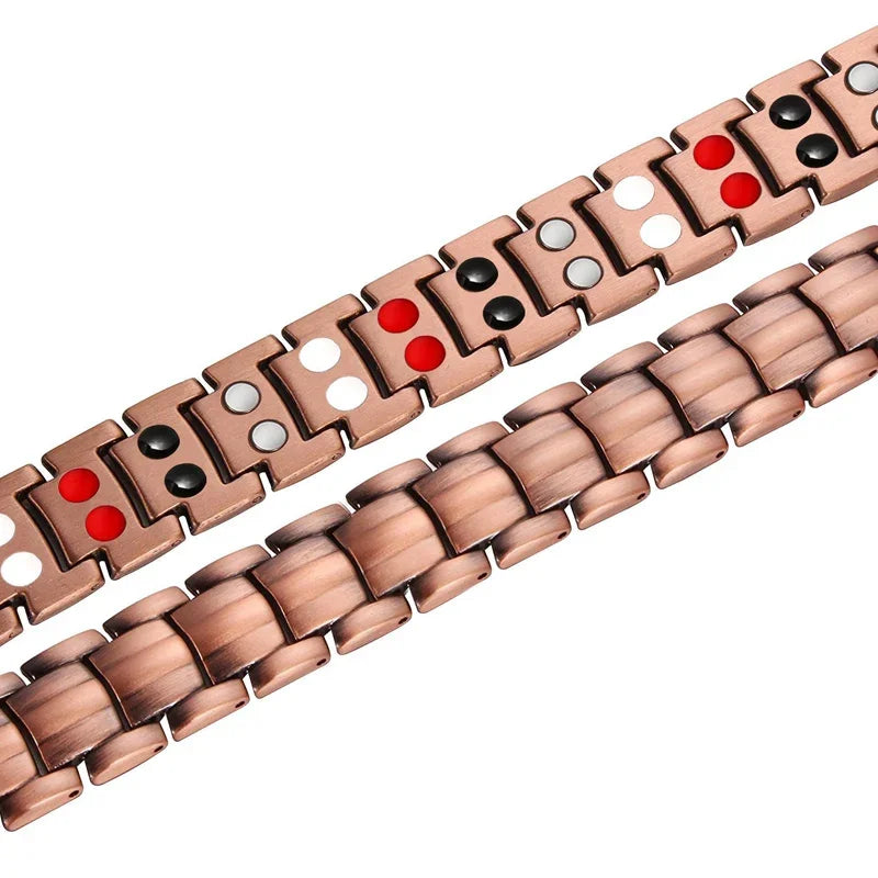 Men’s Pure Copper Magnetic Bracelet – Germanium Therapy Link Chain Arthritis Relief